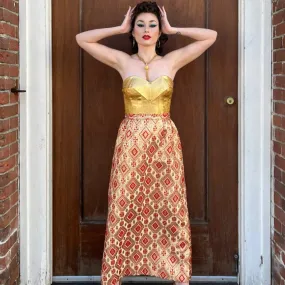 1960s Aztec Maxi Skirt