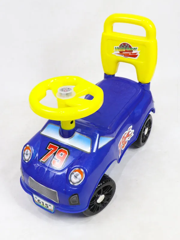 79 Racer 4 Wheel Ride On Push Car For Kids Blue