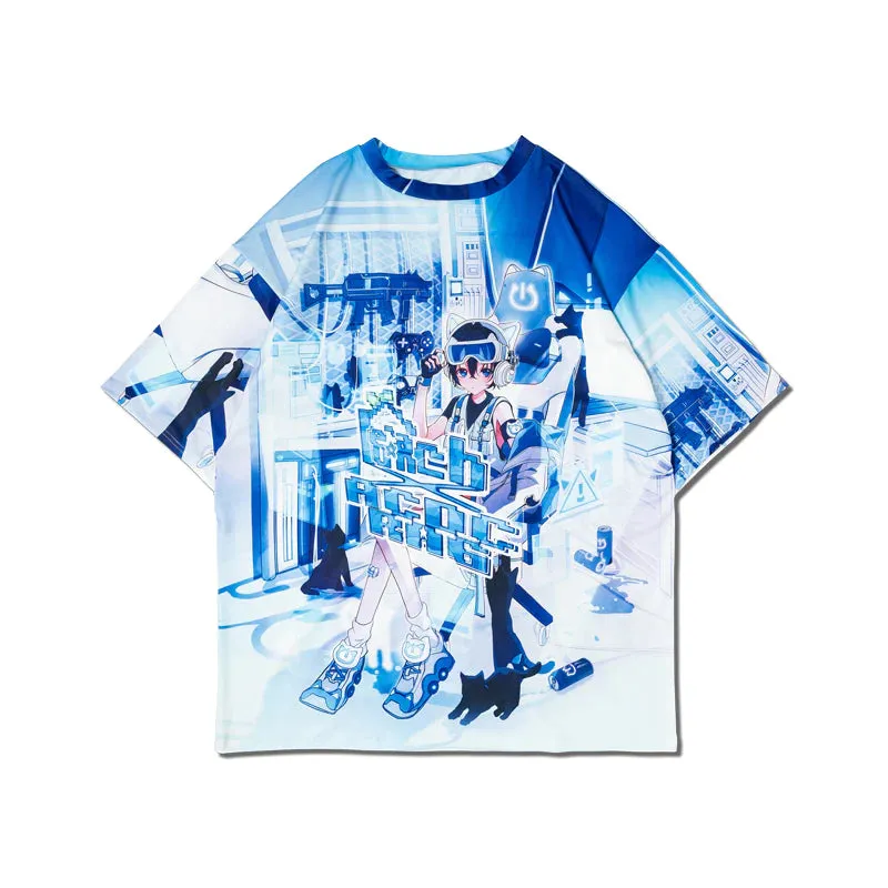 ACDC RAG x Peach Punch "Cyber Cat" t-shirt