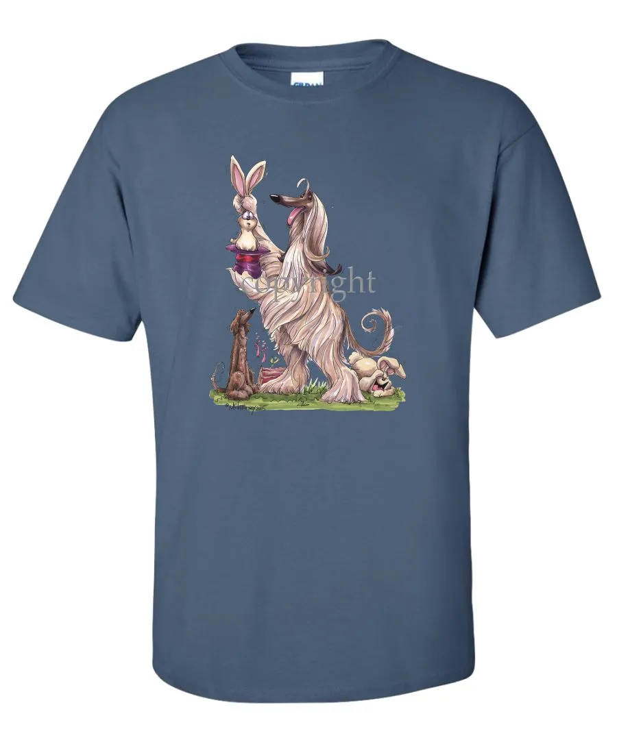 Afghan Hound - Pulling Rabbit Out Of Hat - Caricature - T-Shirt