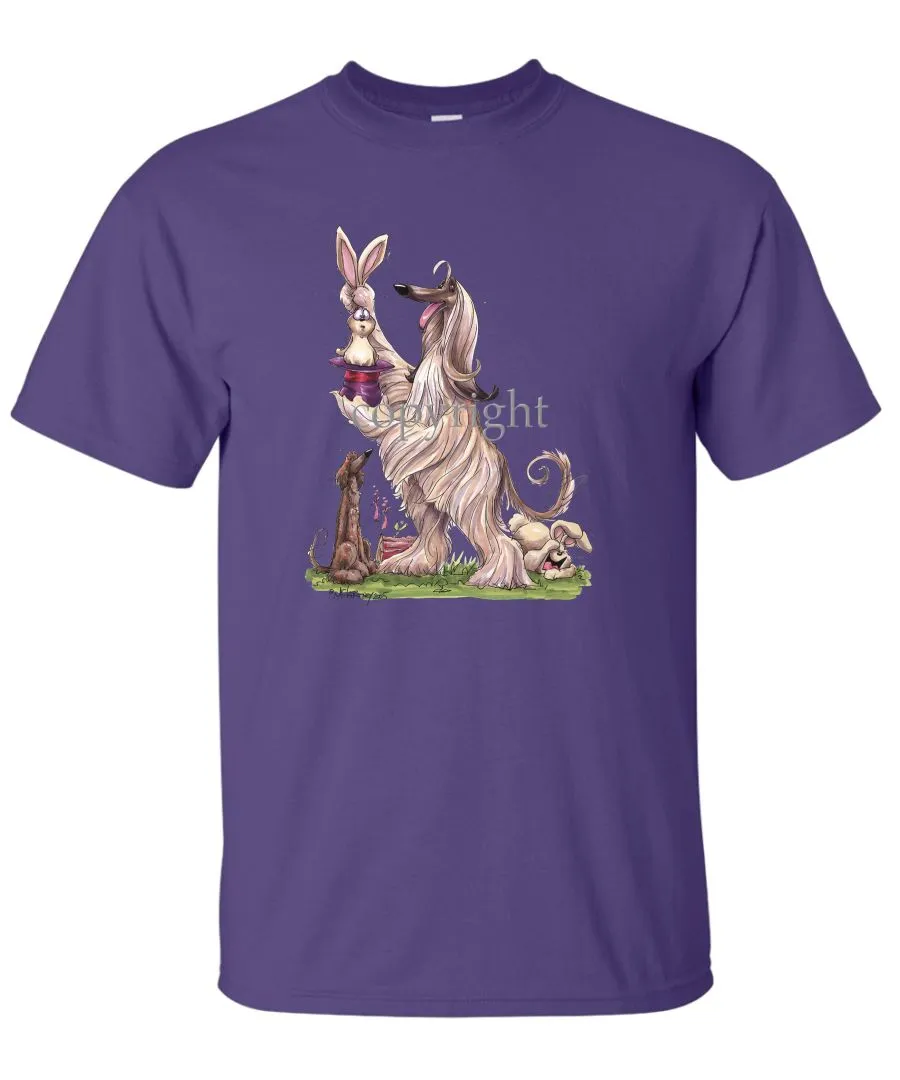 Afghan Hound - Pulling Rabbit Out Of Hat - Caricature - T-Shirt