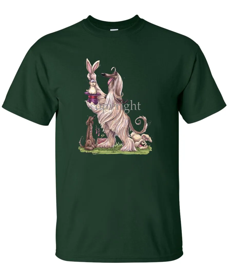 Afghan Hound - Pulling Rabbit Out Of Hat - Caricature - T-Shirt