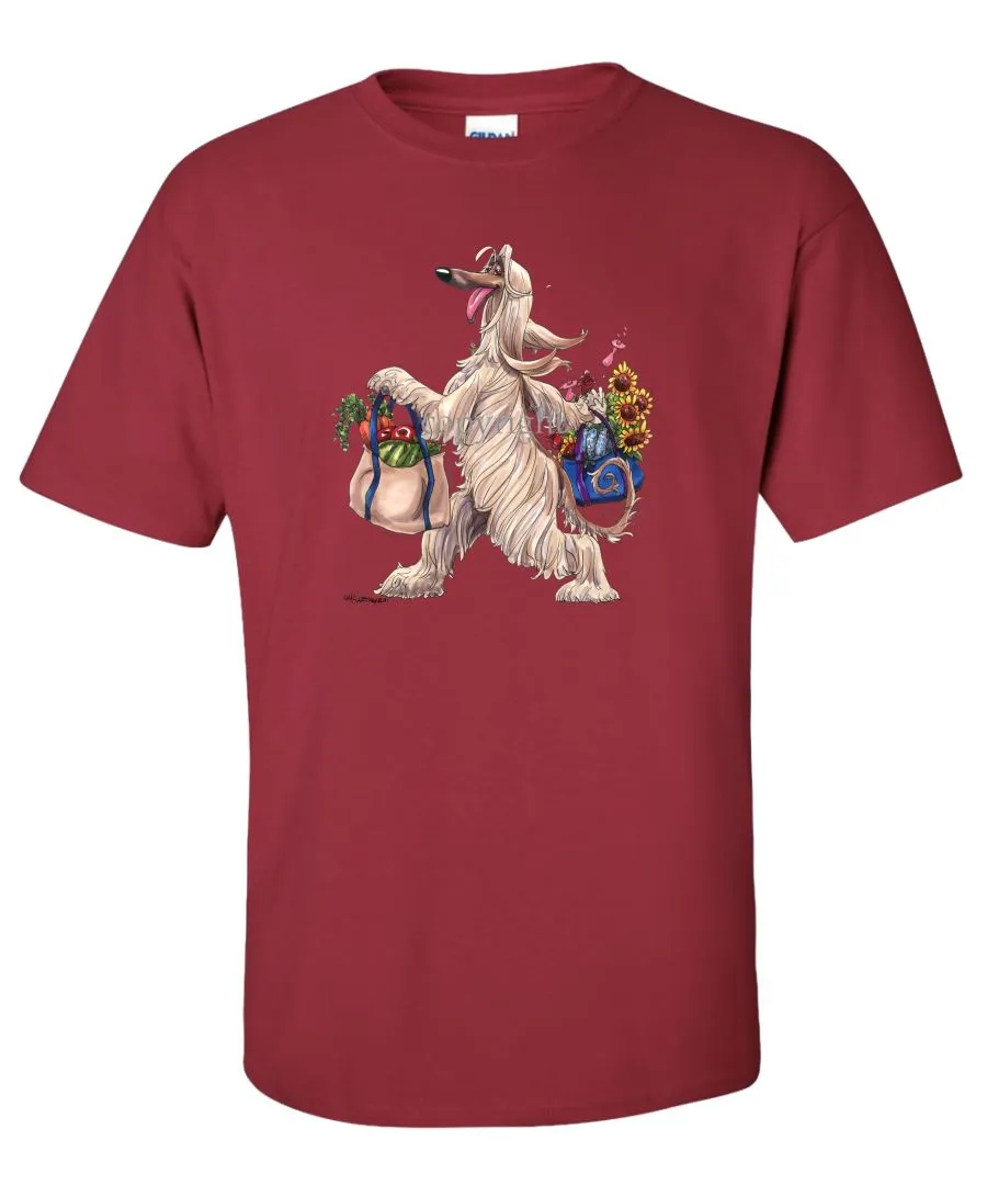 Afghan Hound - Walking With Produce - Mike's Faves - T-Shirt