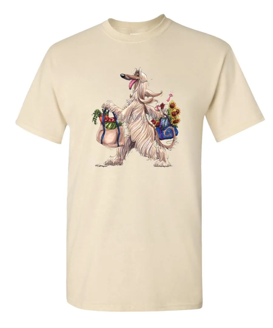 Afghan Hound - Walking With Produce - Mike's Faves - T-Shirt