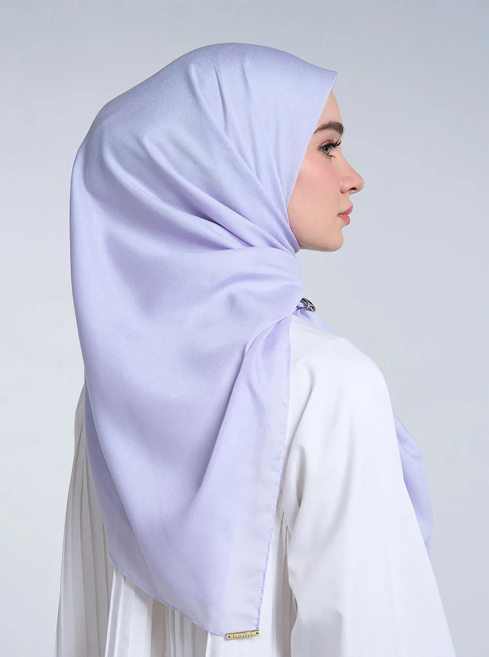 AIRY VOILE SCARF PLAIN LIGHT LAVENDER