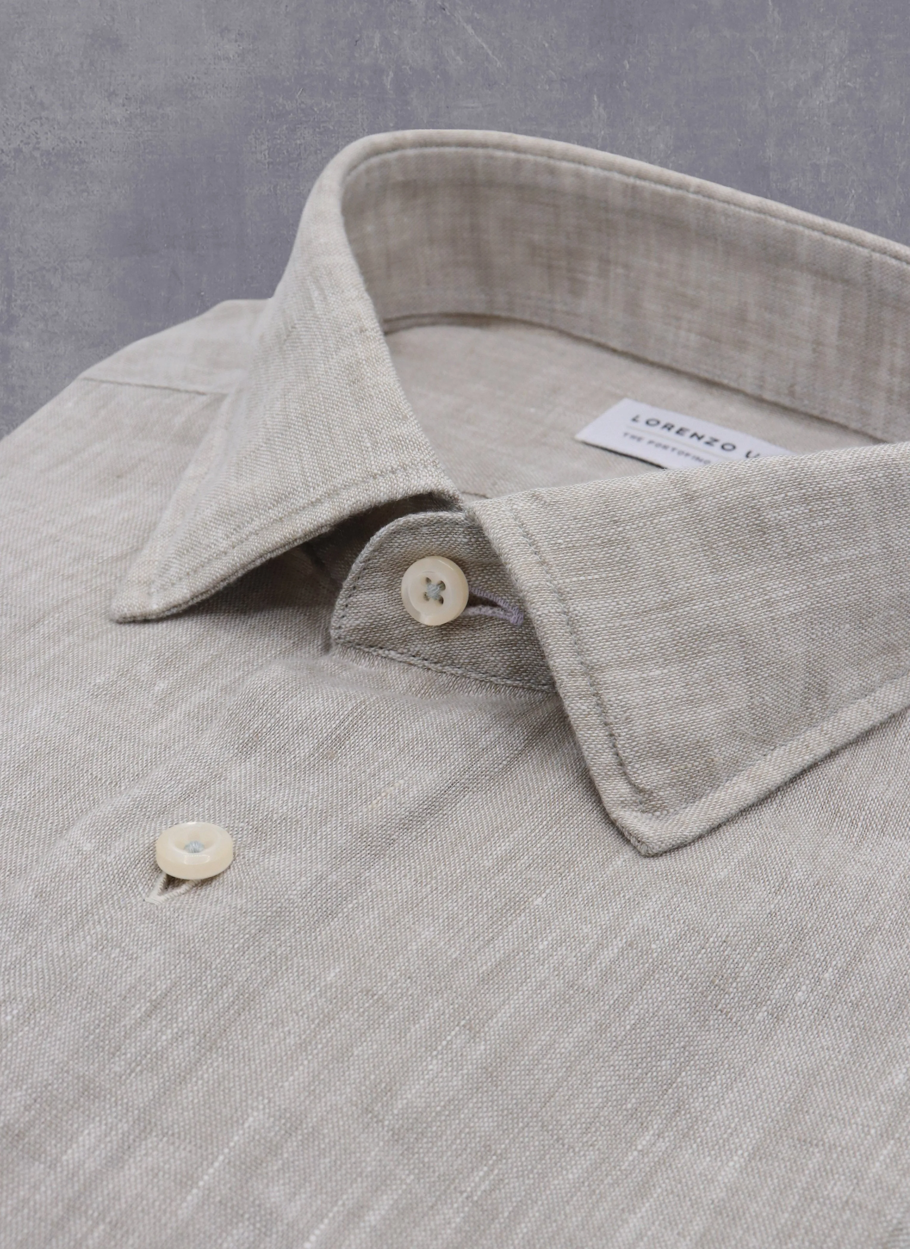 Alexander in Light Grey Linen Shirt