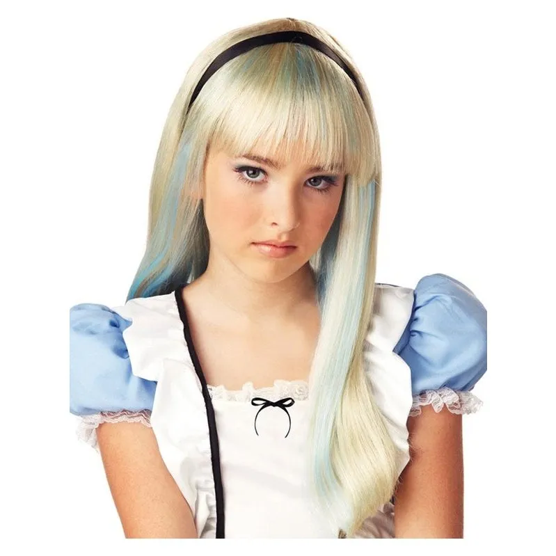 Alice Blue And Blonde Wig