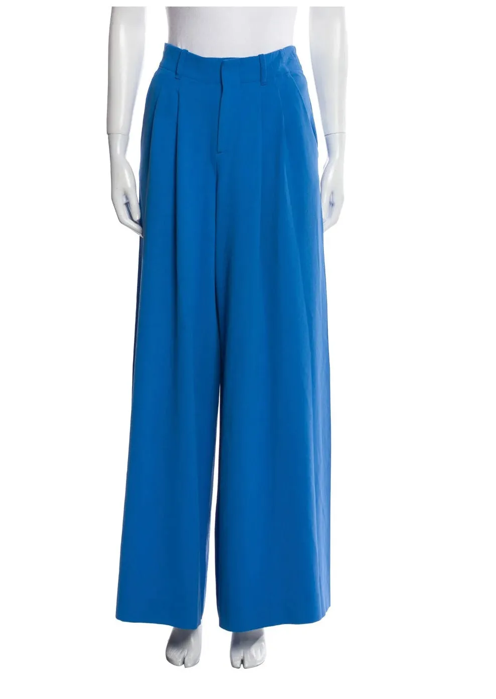 ALICE   OLIVIA Women's cobalt blue pleated high waist wide leg dress pants, 8