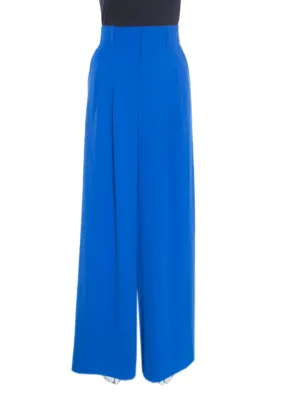 ALICE   OLIVIA Women's cobalt blue pleated high waist wide leg dress pants, 8