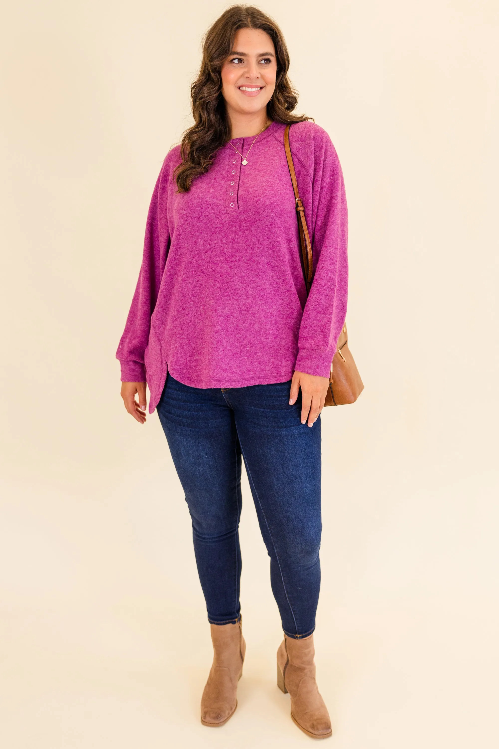 All The Feels Pullover, Light Plum