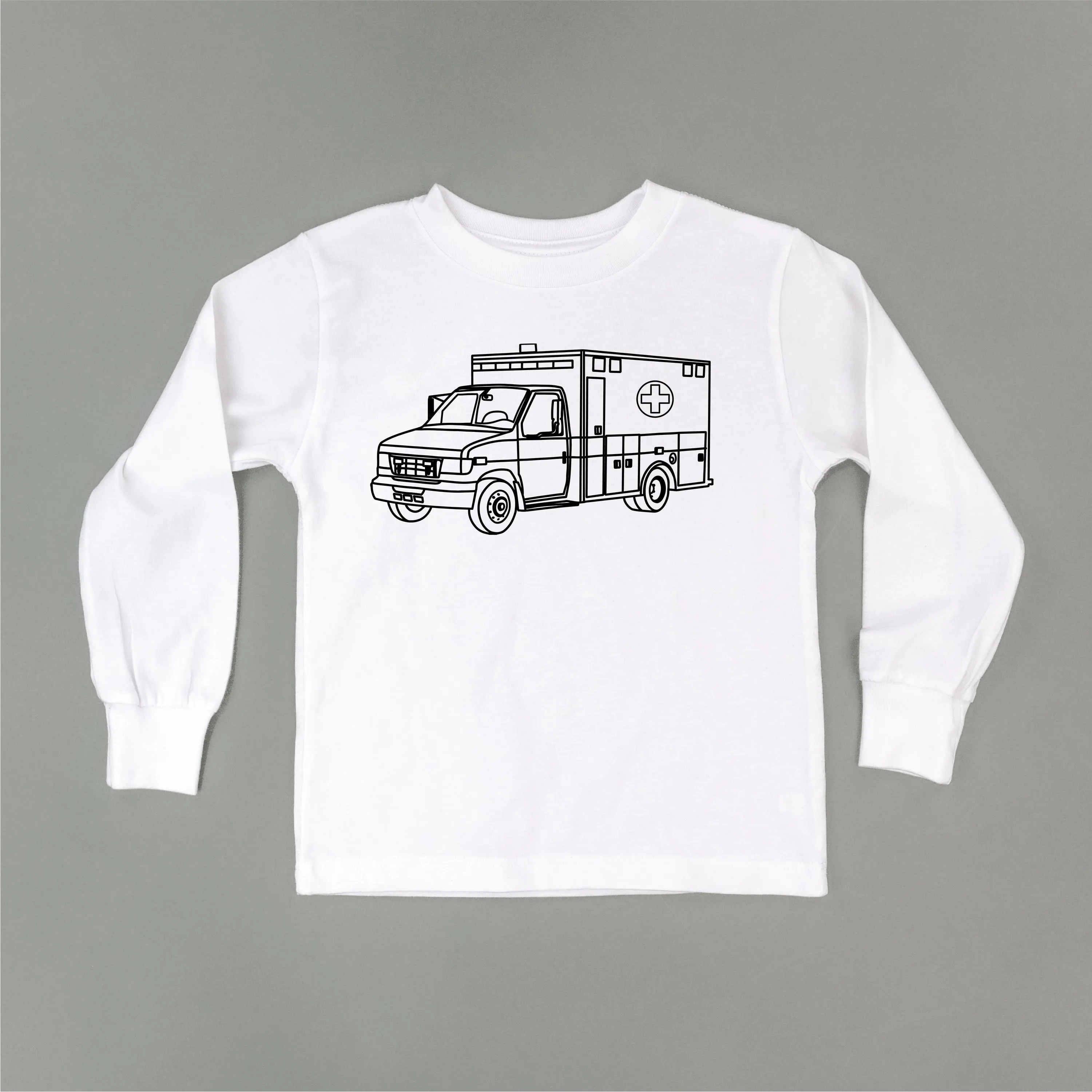 AMBULANCE - Minimalist Design - Long Sleeve Child Shirt