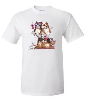 American Staffordshire Terrier - Group Trio - Caricature - T-Shirt