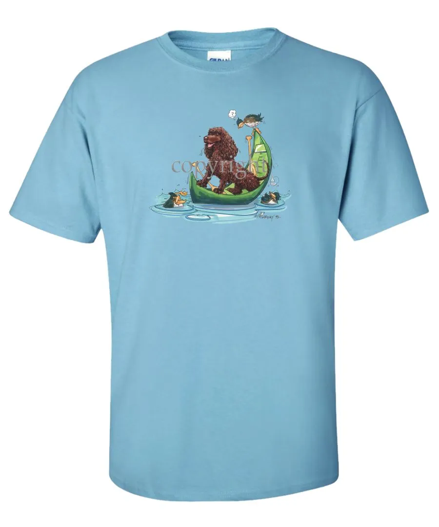 American Water Spaniel - Canoe - Caricature - T-Shirt