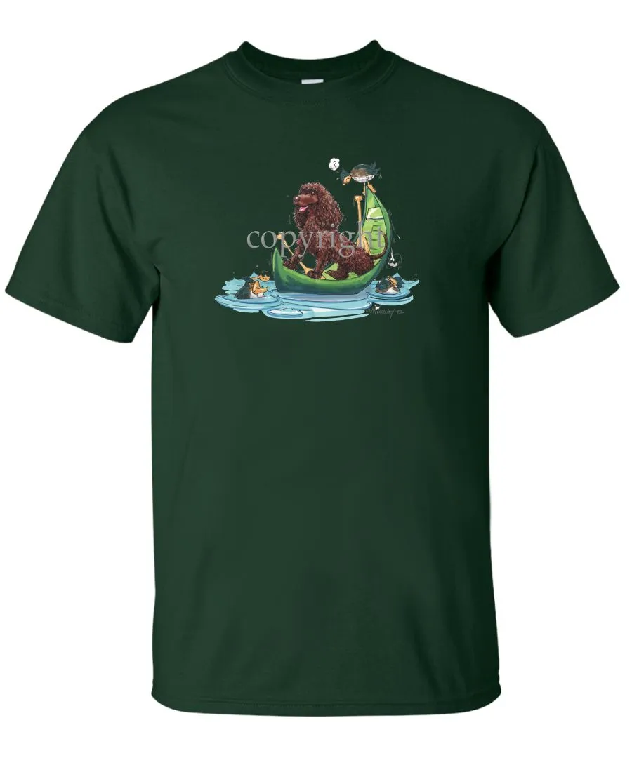 American Water Spaniel - Canoe - Caricature - T-Shirt