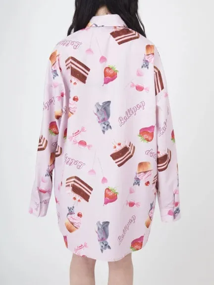 Ank Rouge lollipop kitten shirt dress