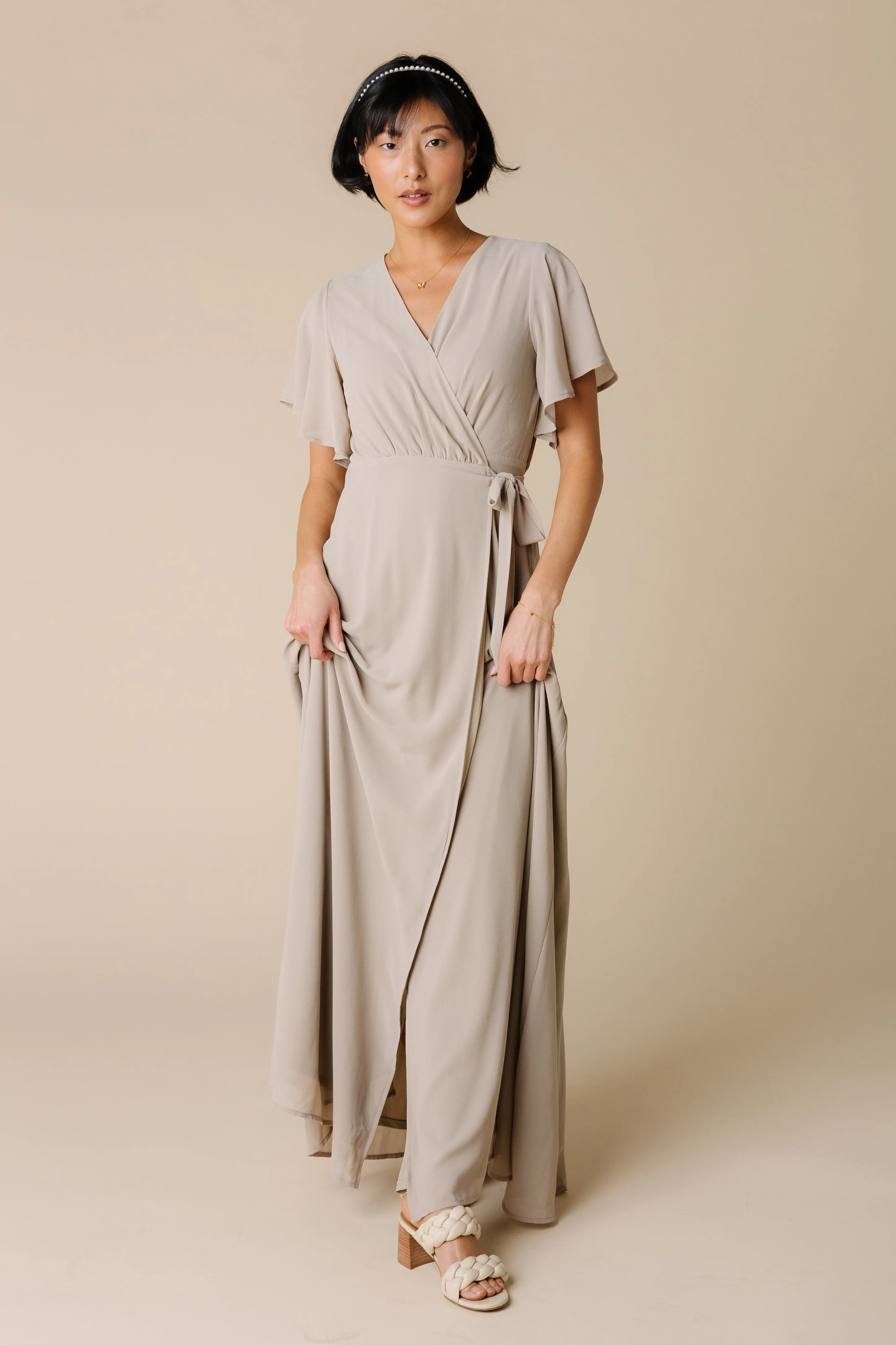 Arbor Naples Flutter Sleeve-Taupe