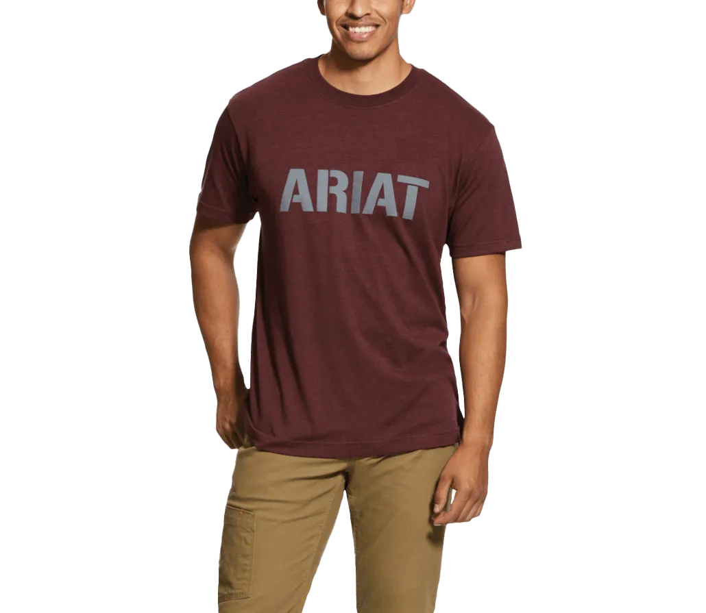 Ariat Rebar Cotton Strong Black Logo Short Sleeve Top