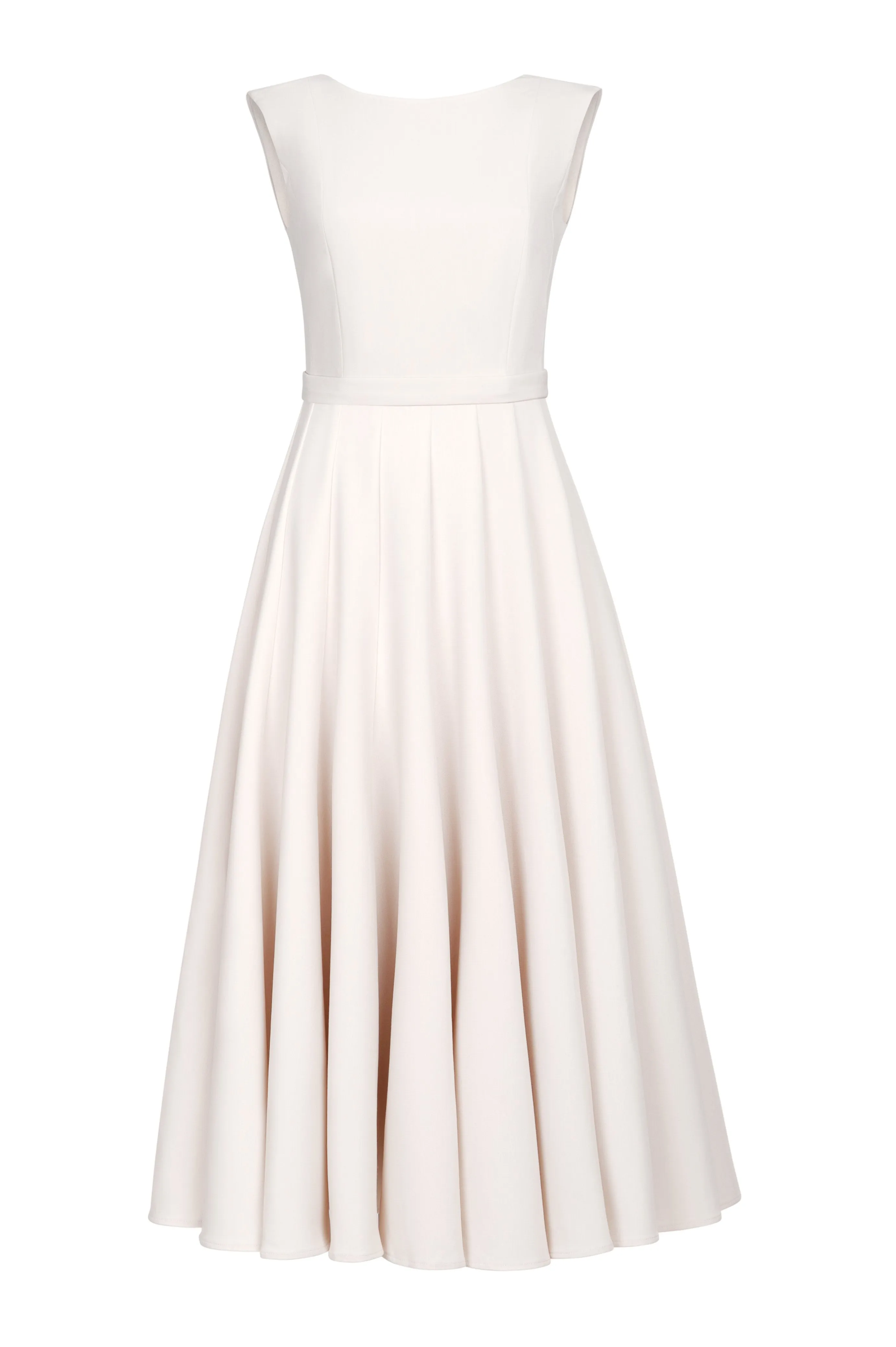 ARIOSE elegant pleated midi wedding dress