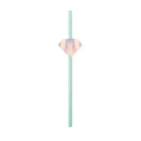 Assorted Straws with Gemstone Attachment