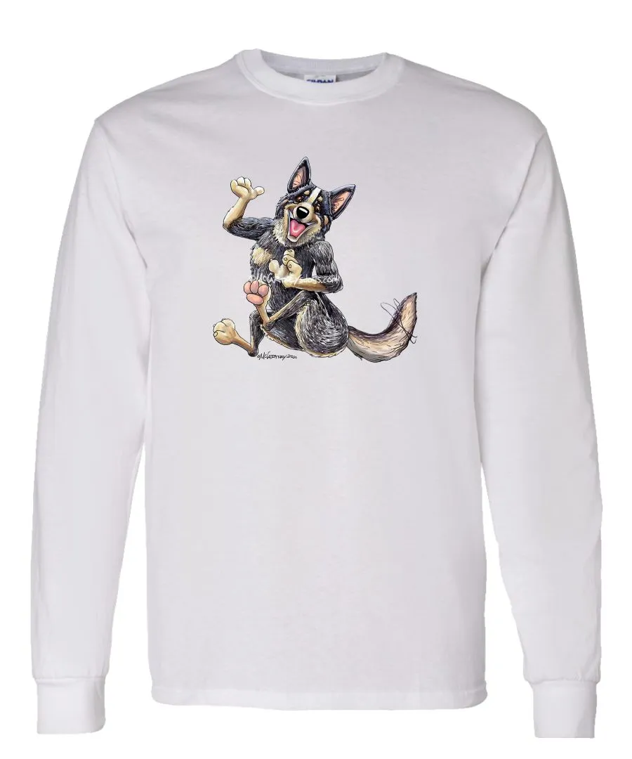 Australian Cattle Dog - Waving - Mike's Faves - Long Sleeve T-Shirt