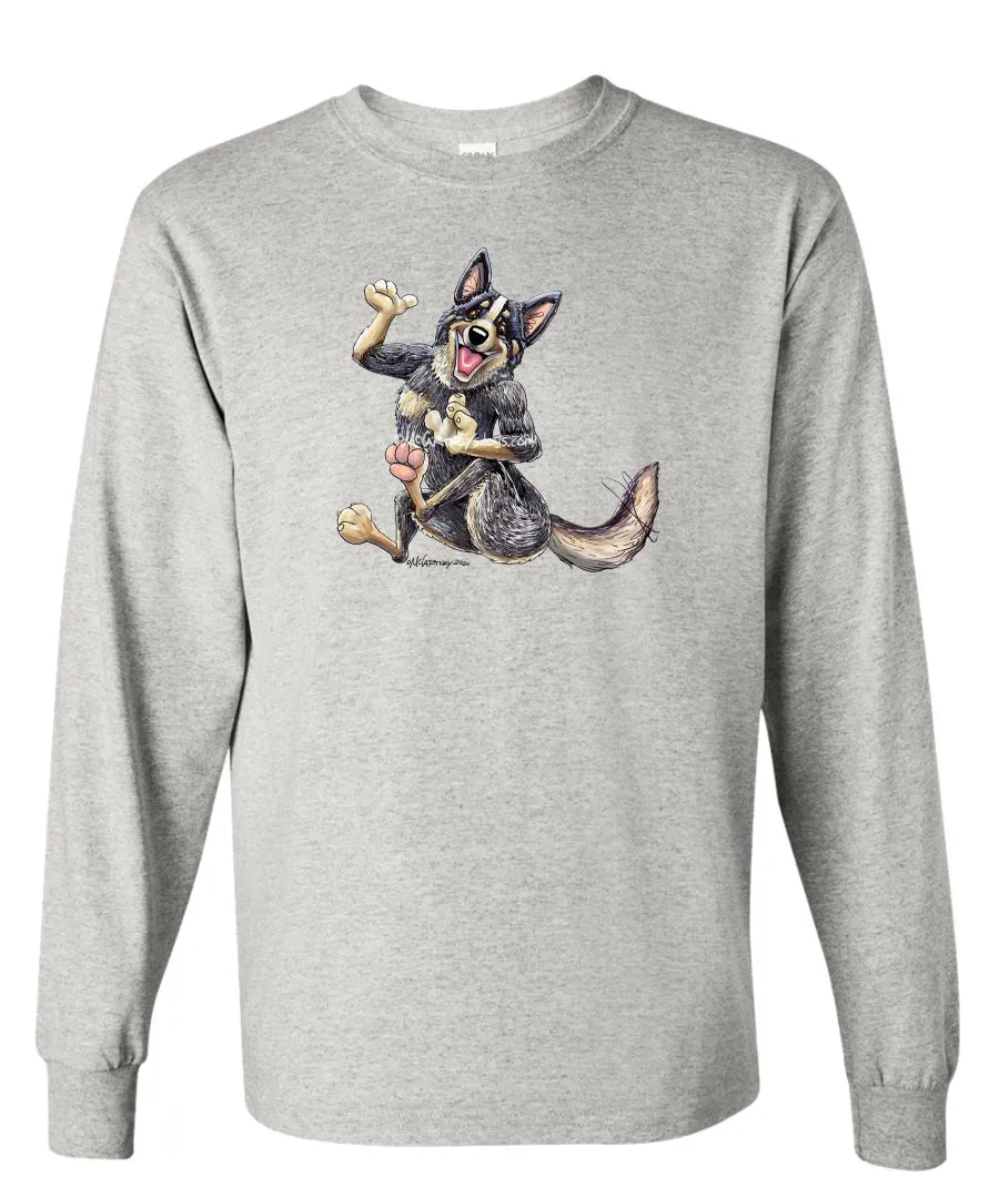 Australian Cattle Dog - Waving - Mike's Faves - Long Sleeve T-Shirt