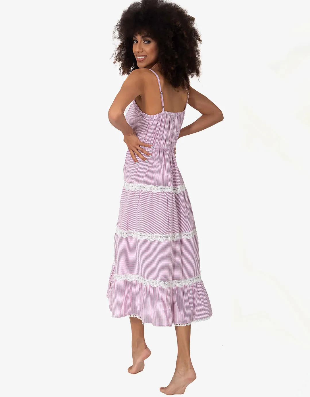 Ava Strappy Maxi Dress - Pink