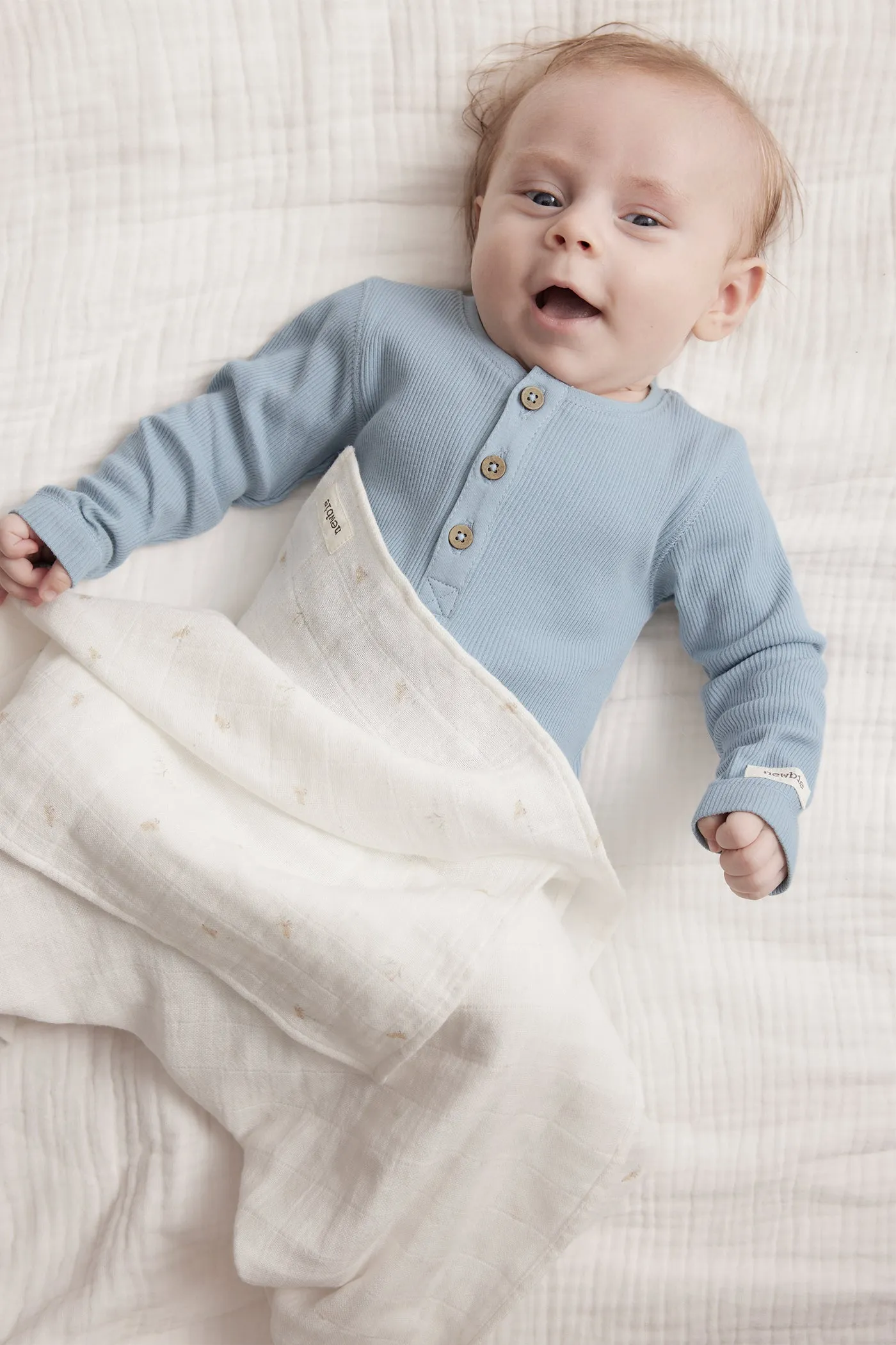 Baby blue ribbed bodysuit