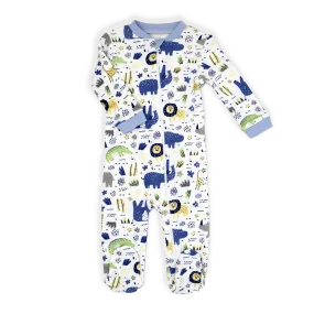 Baby Boy's Elephant Coverall Bodysuit