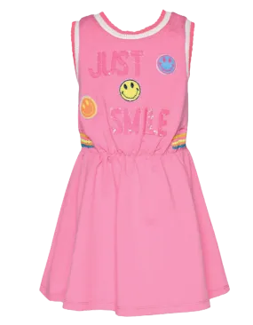 Baby Sara “Just Smile” Sequin Emoji Face Dress