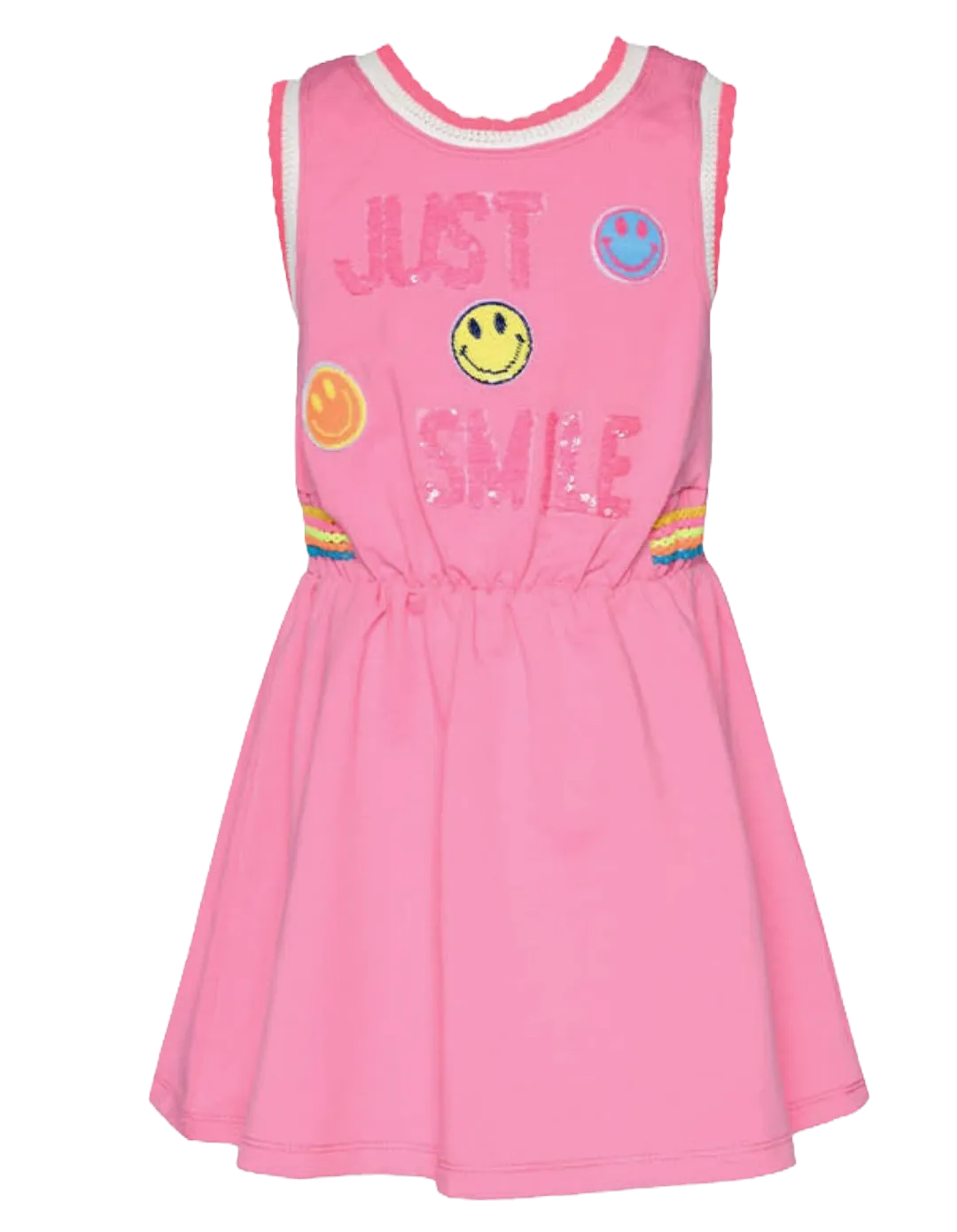 Baby Sara “Just Smile” Sequin Emoji Face Dress