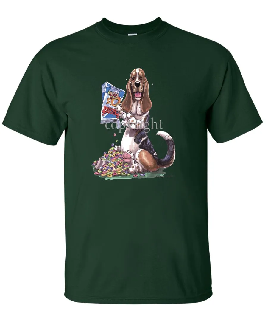 Basset Hound - Cereal Box - Caricature - T-Shirt