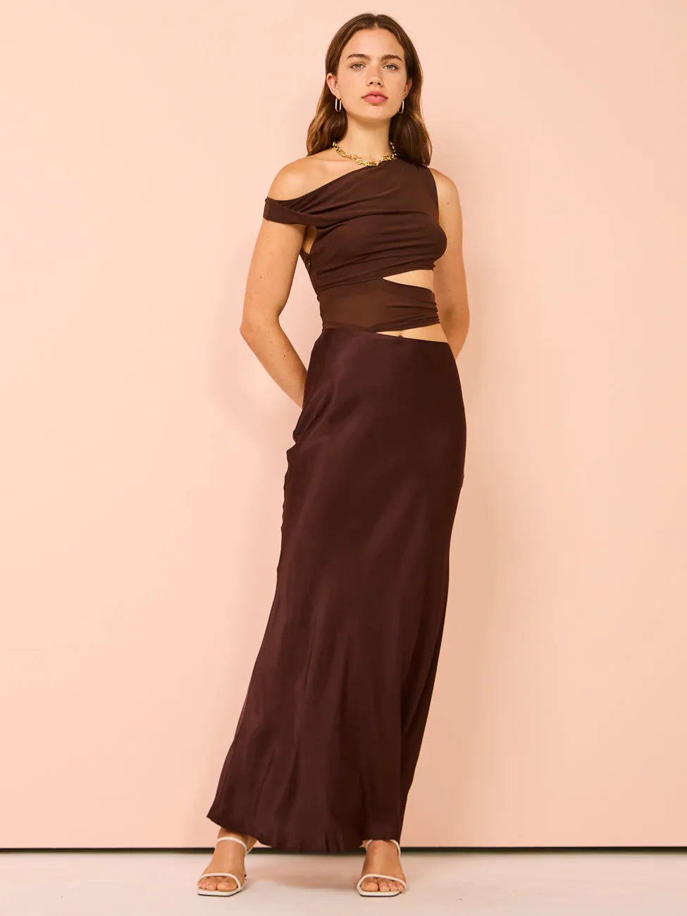 Bec & Bridge Ophelia Maxi Dress in Cocoa