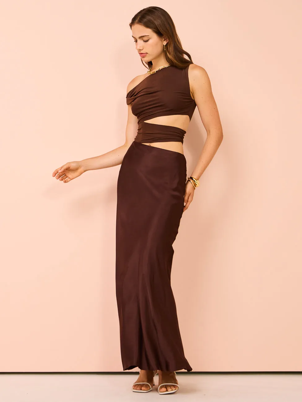 Bec & Bridge Ophelia Maxi Dress in Cocoa