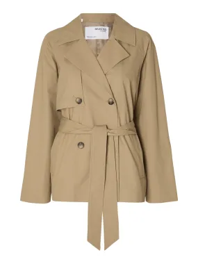 Belinda Short Trench Coat - Cornstalk