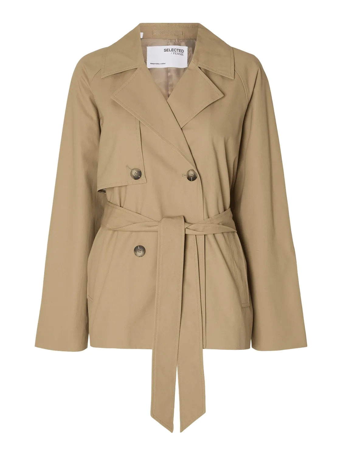 Belinda Short Trench Coat - Cornstalk