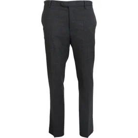 BENCIVENGA Elegant Checkered Wool Dress Pants for Men