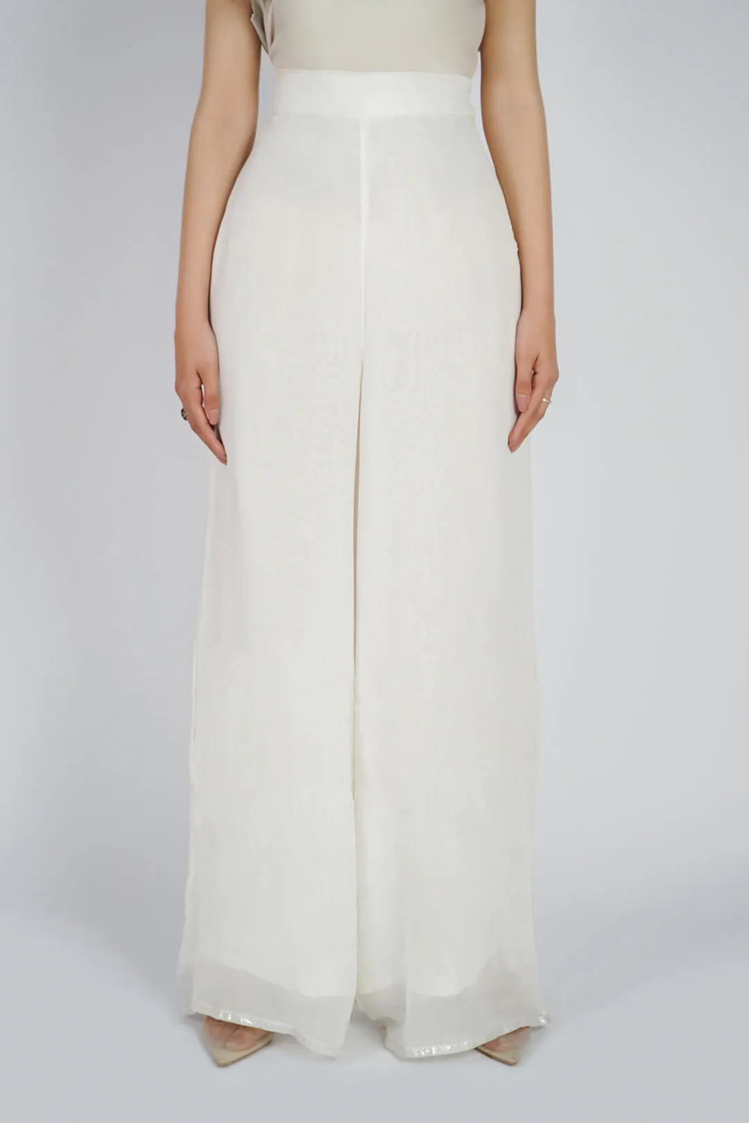 Bir Chiffon Pants - White