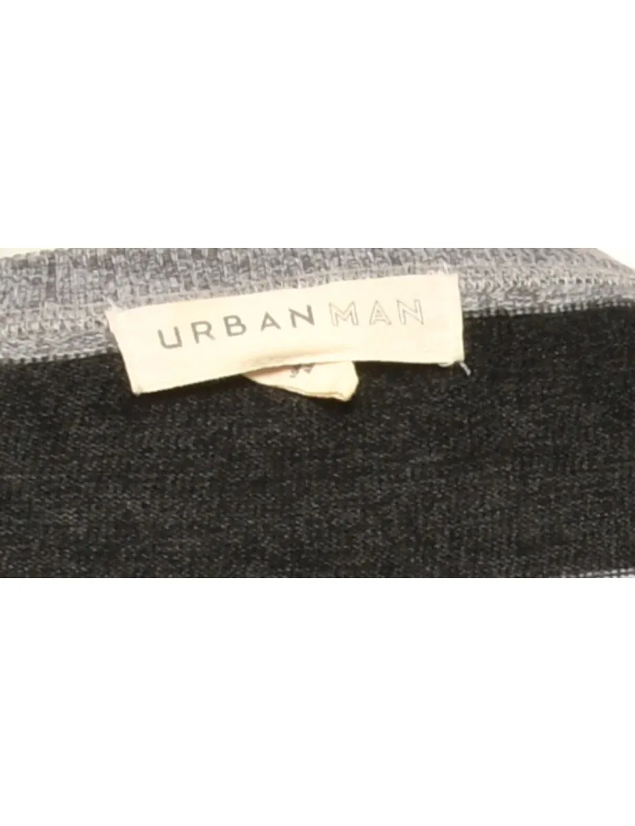 Black & Grey Knit Jumper - L