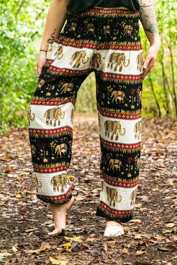 Black ELEPHANT Pants Women Harem Pants Boho Pants