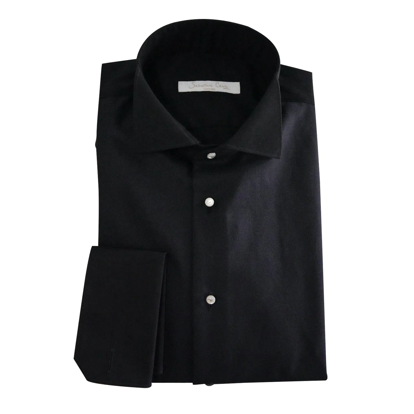 Black Evento Signature Tuxedo Shirt