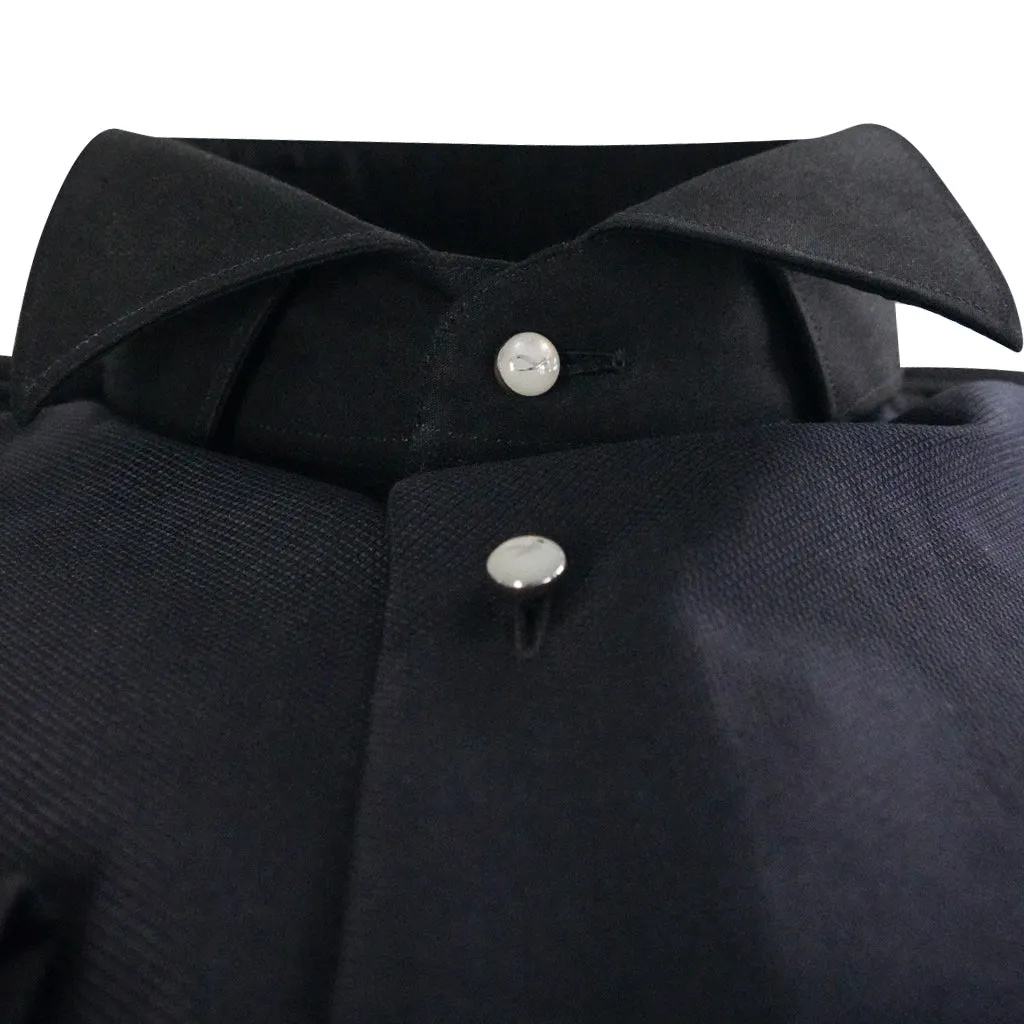 Black Evento Signature Tuxedo Shirt