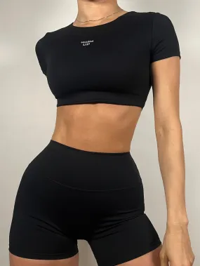 Black Timeless Cropped T-shirt