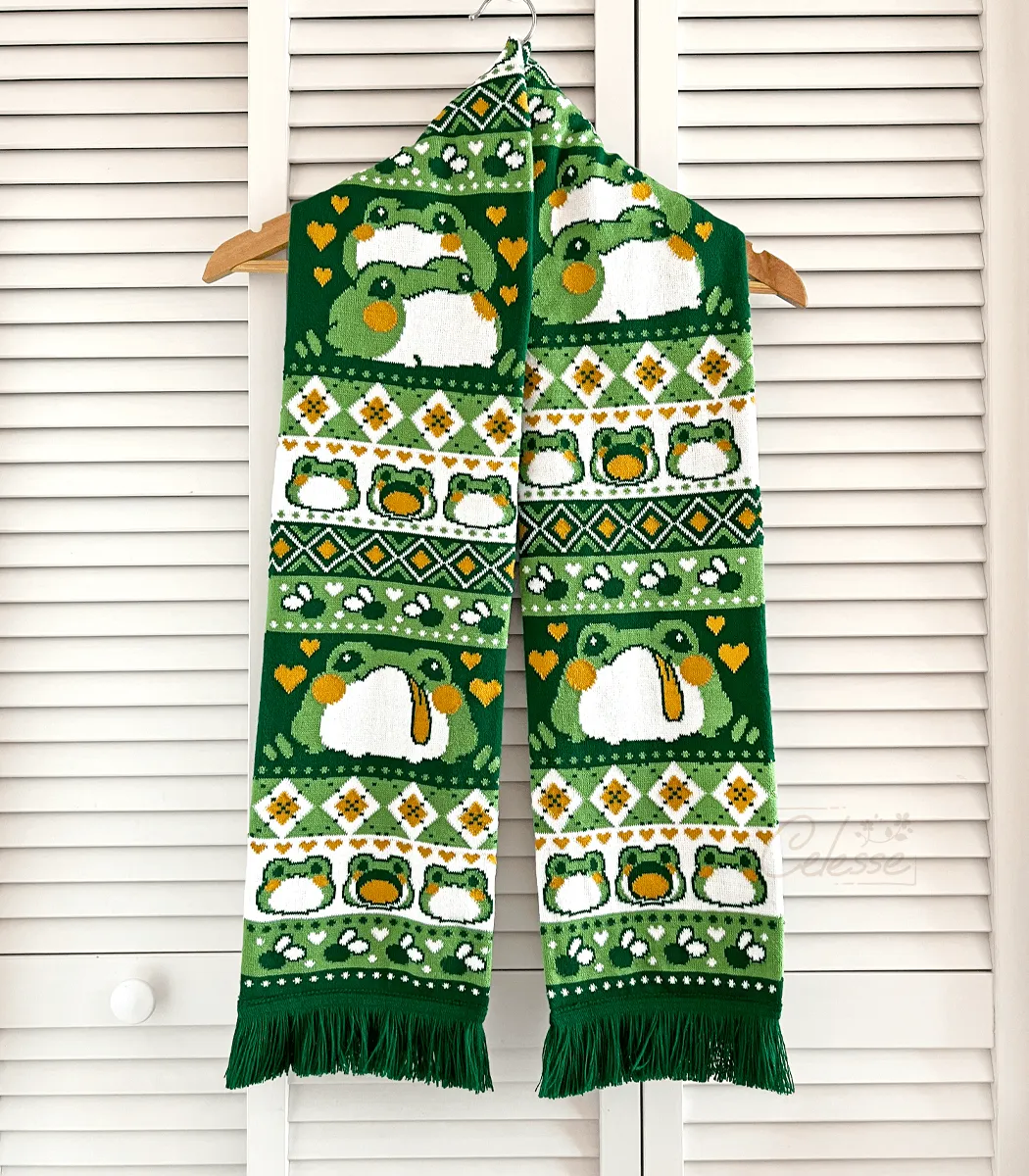 Blobfrogs Knit Scarf