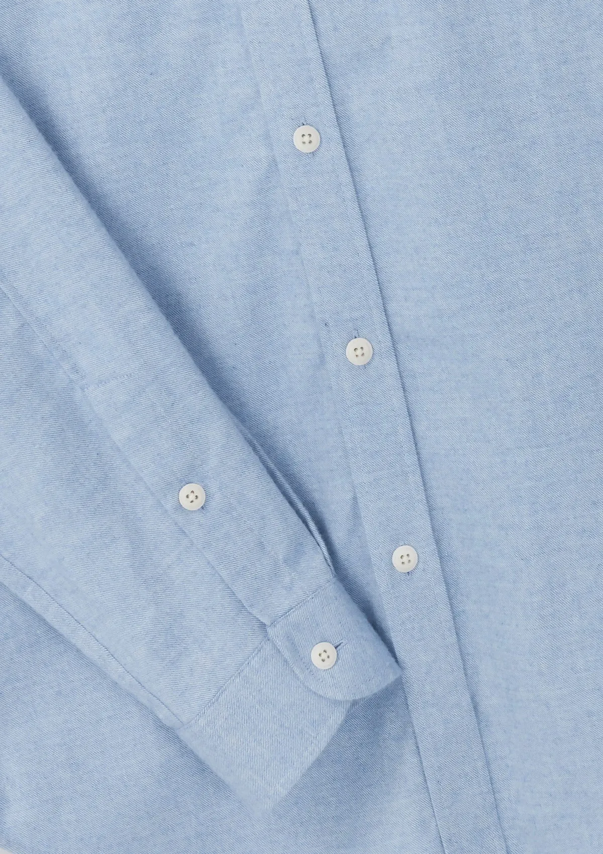 Blue Cotton Cashmere Grandad Shirt