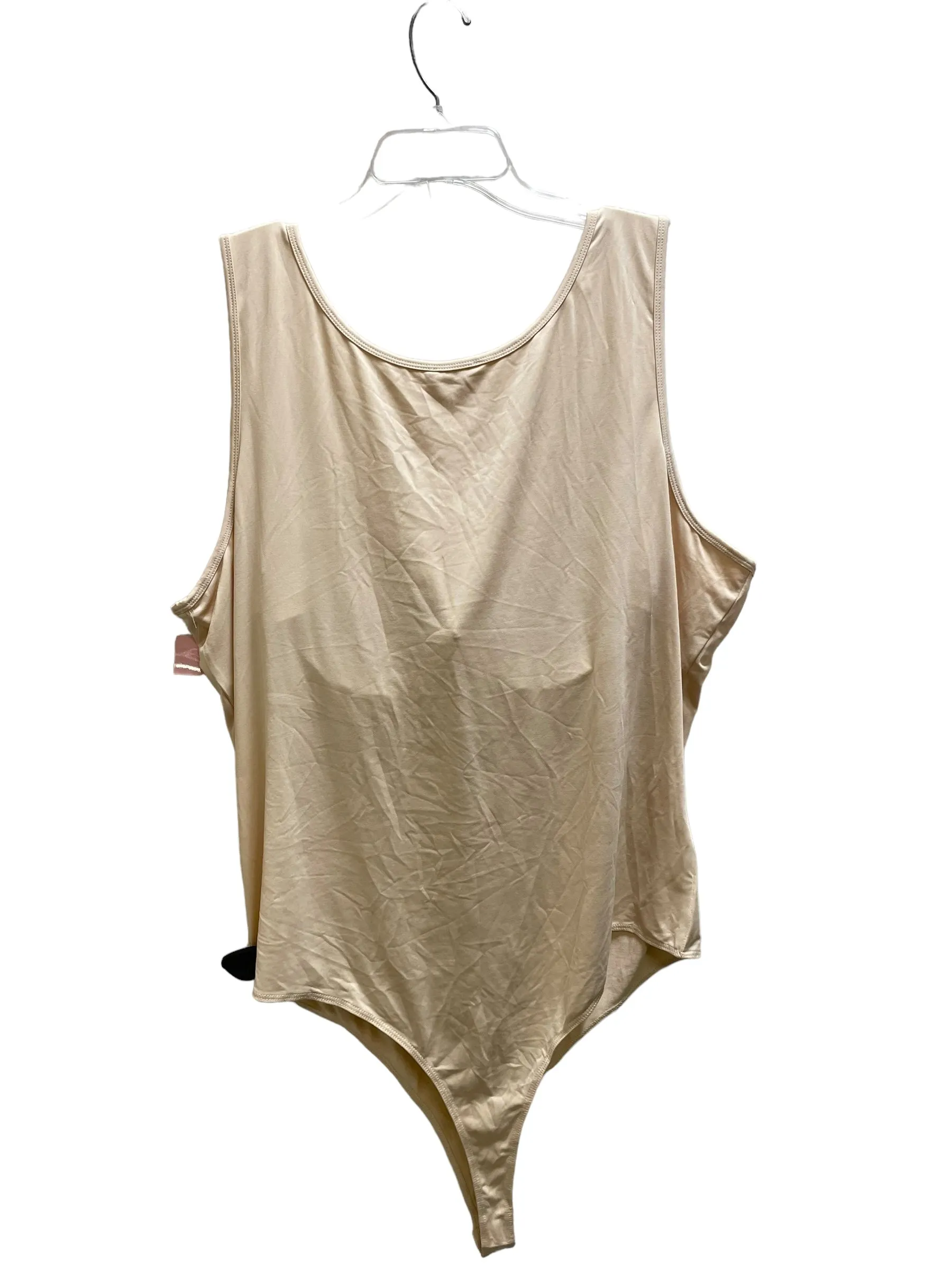 Bodysuit By Clothes Mentor In Tan, Size: 3x