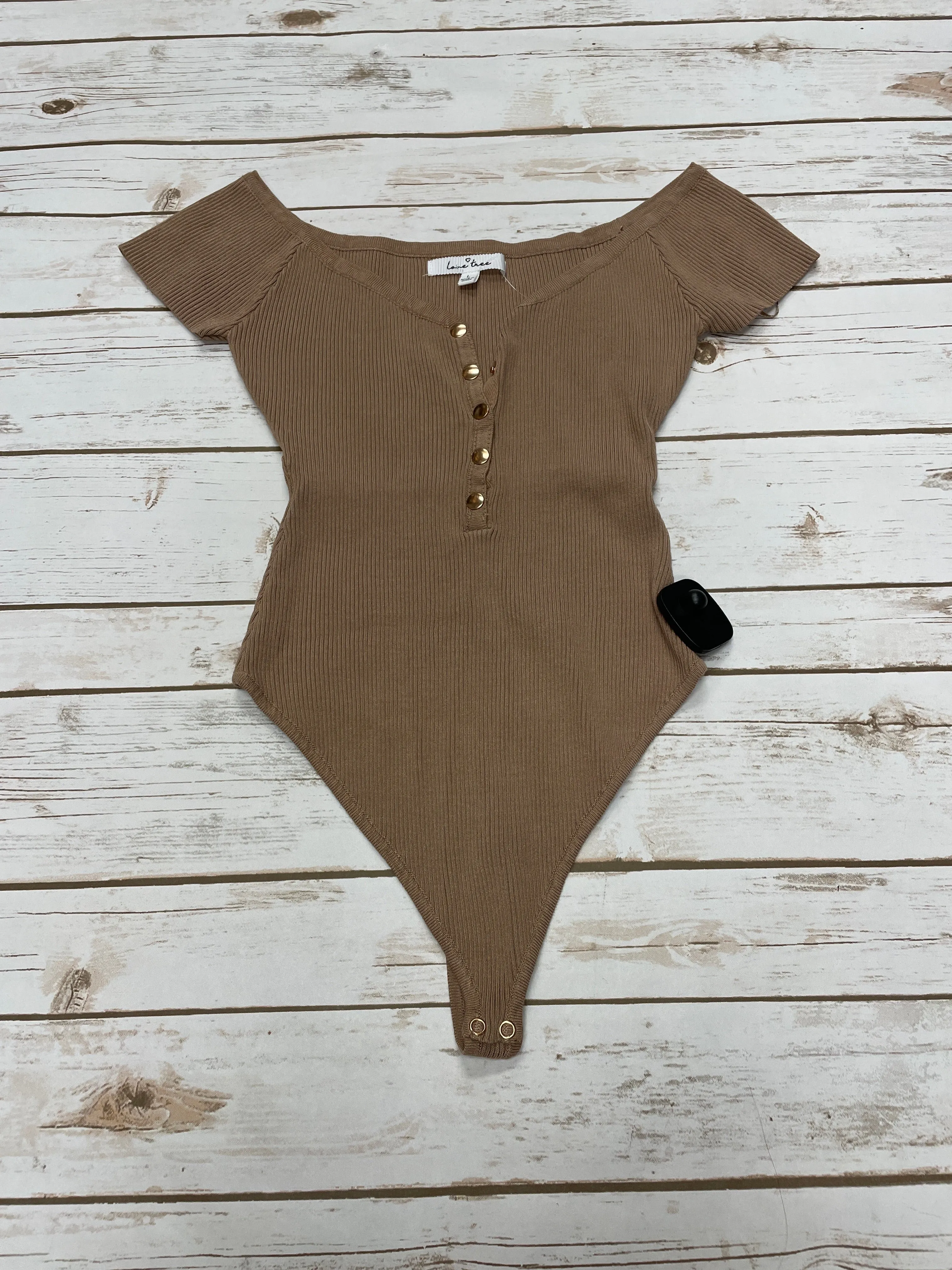 Bodysuit By Love Tree In Tan, Size: L