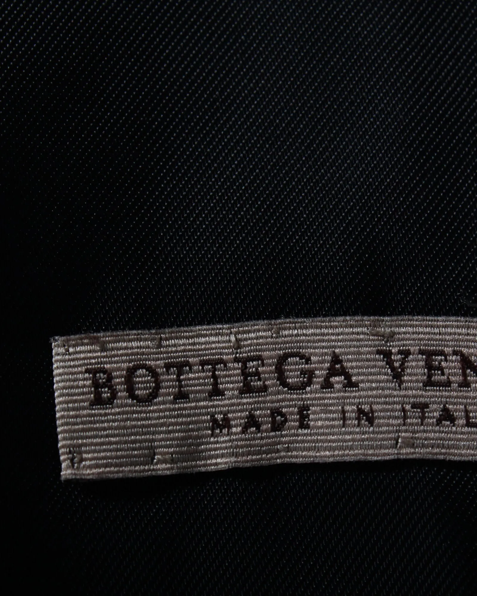 Bottega Veneta Side Stripe Coat in Black Lana Vergine