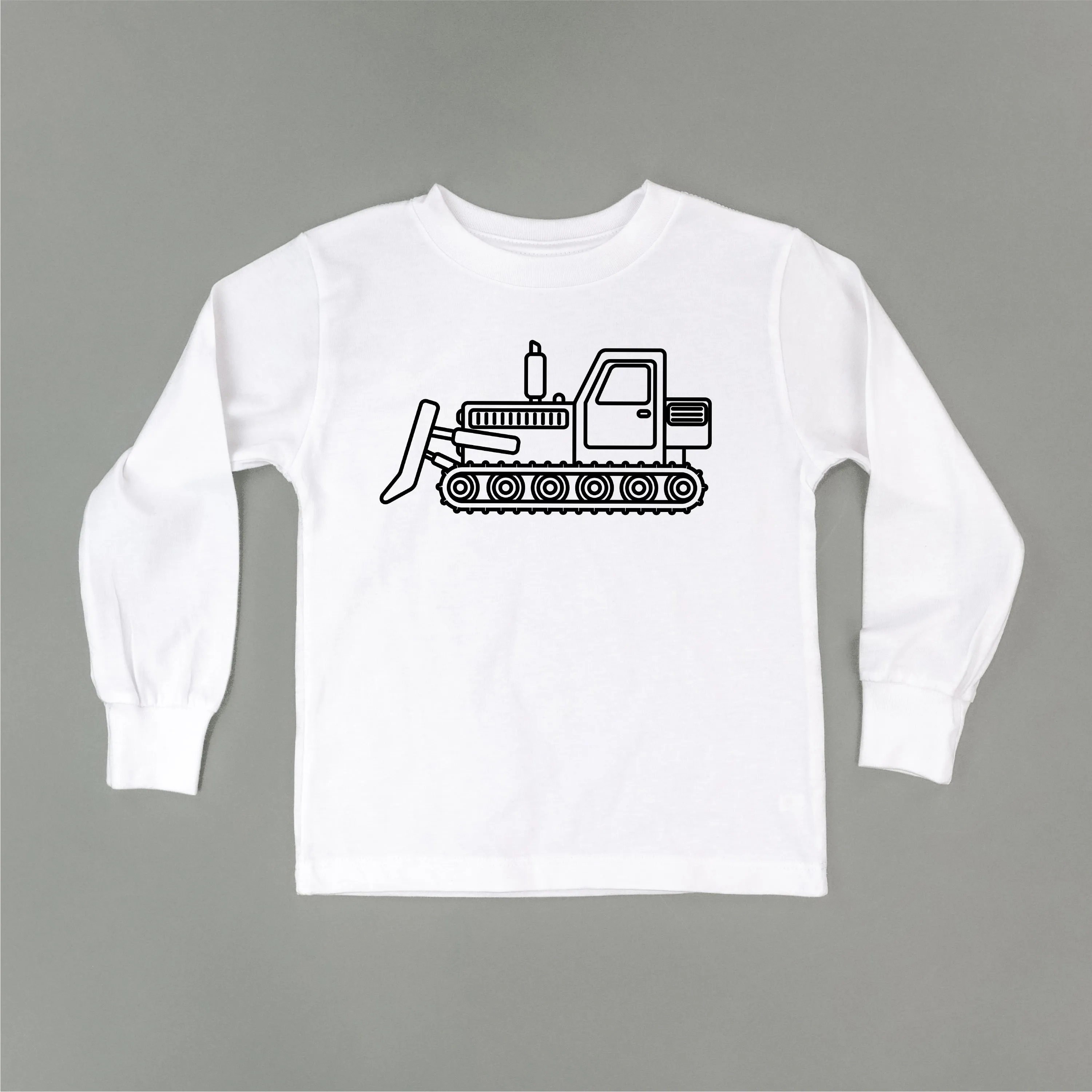 BULLDOZER - Minimalist Design - Long Sleeve Child Shirt