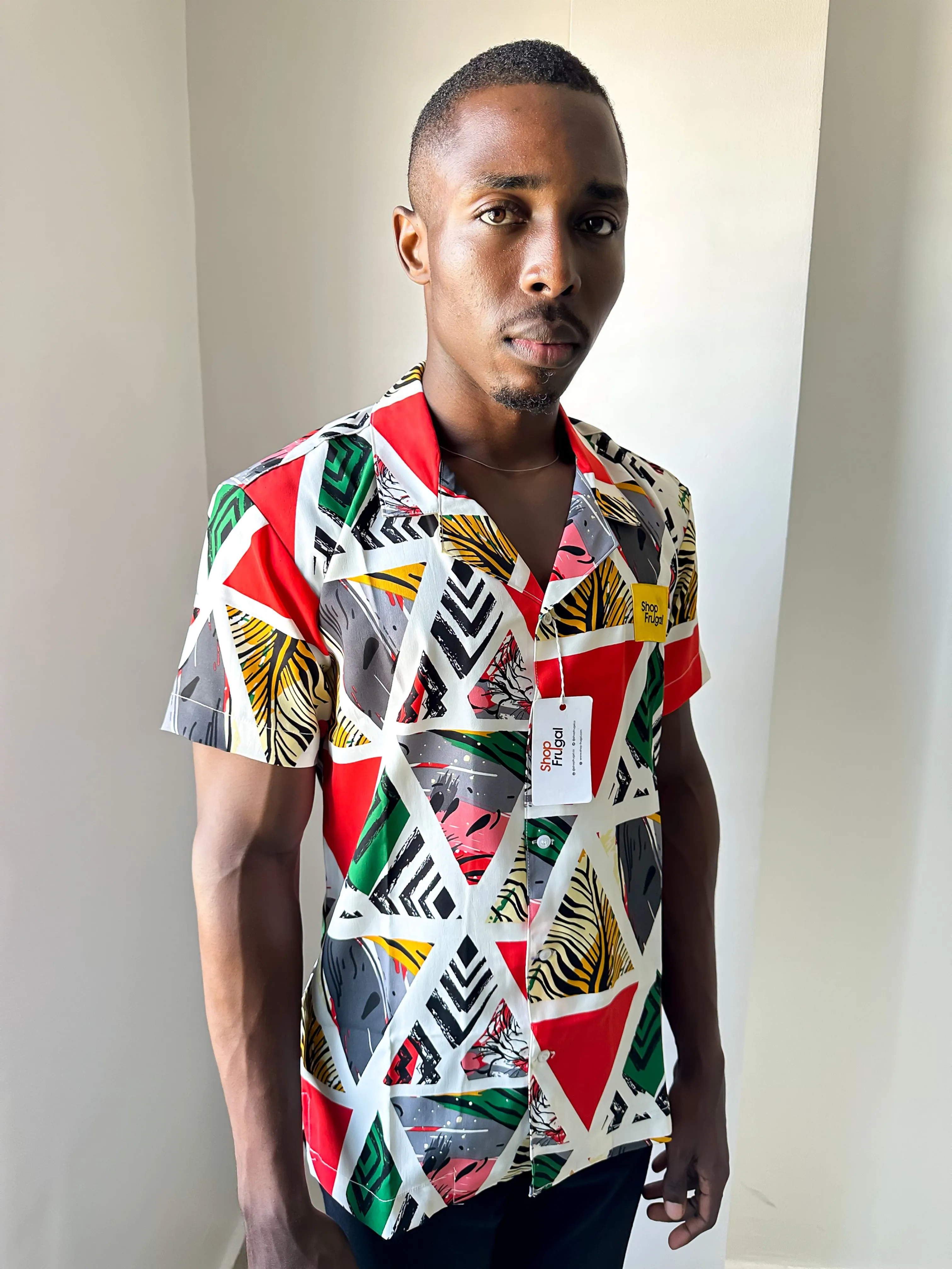 Cali Geometric Print Shirt