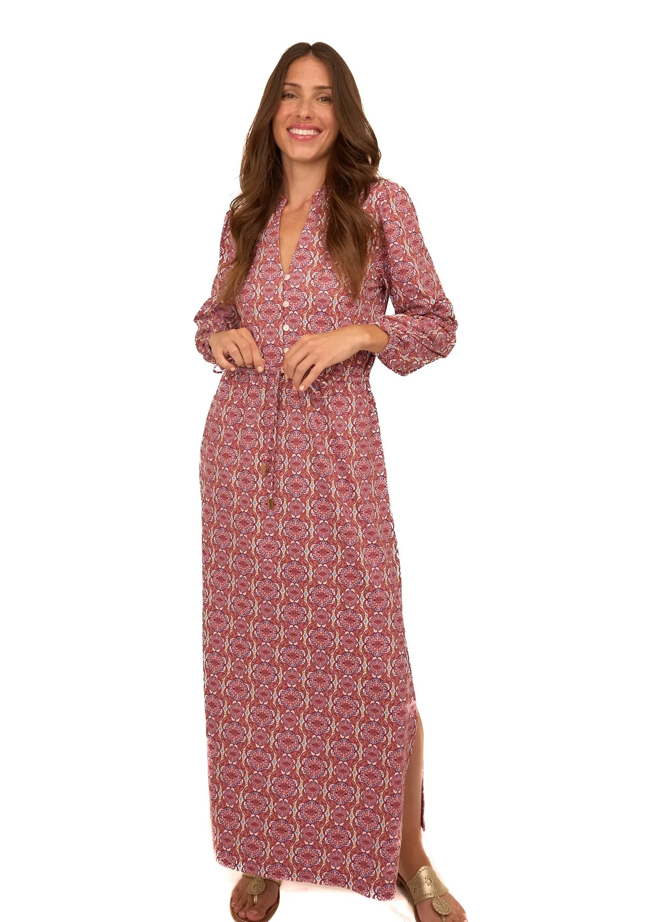 Camden Geo Button Down Maxi Dress